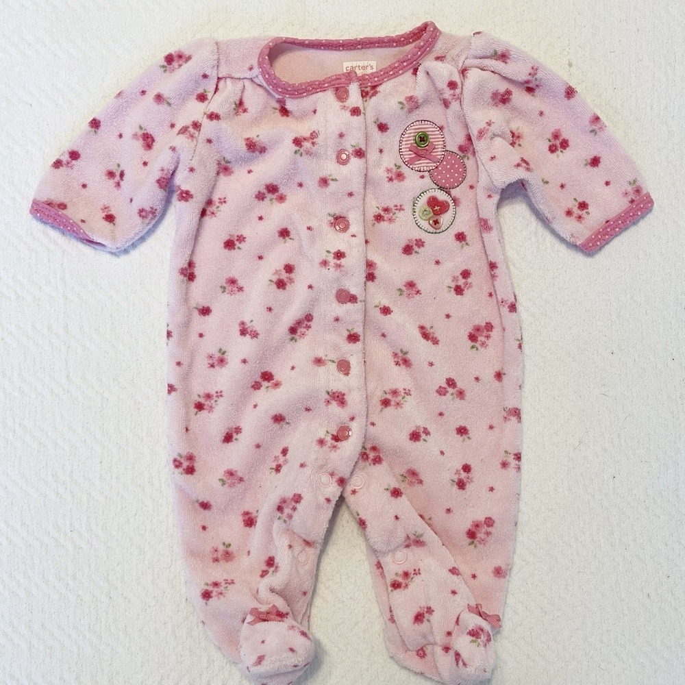 Baby Girl Clothes Vintage Carter's Newborn Pink Floral